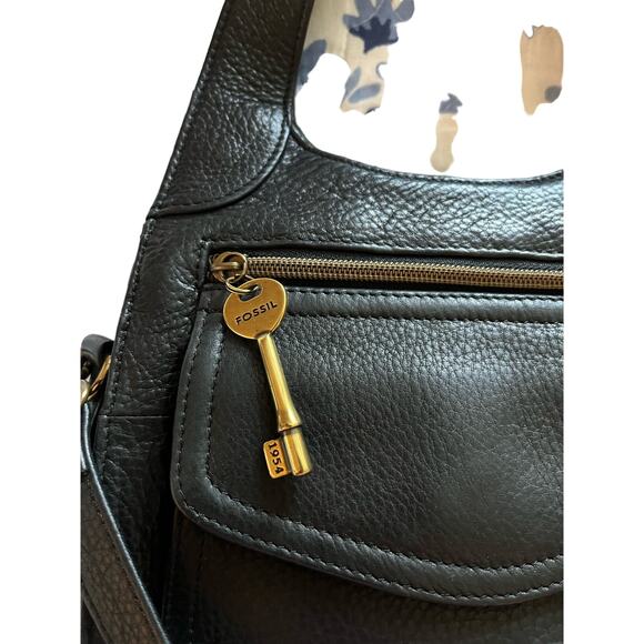 Fossil | Vintage Leather Black Shoulder Bag - Picture 2 of 7